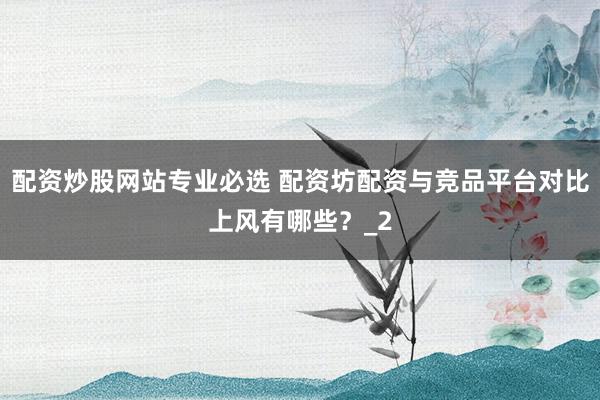 配资炒股网站专业必选 配资坊配资与竞品平台对比上风有哪些？_2
