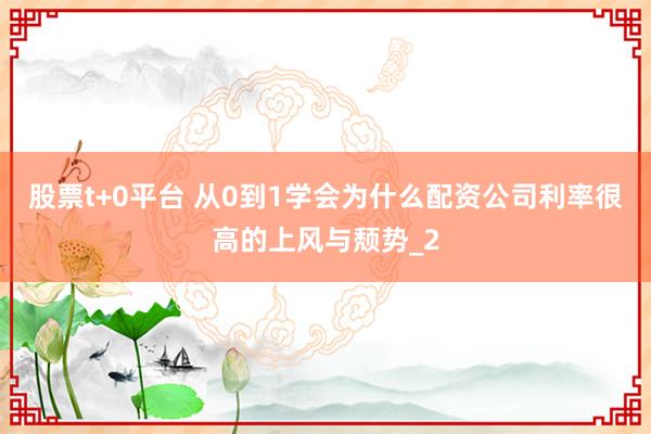 股票t+0平台 从0到1学会为什么配资公司利率很高的上风与颓势_2