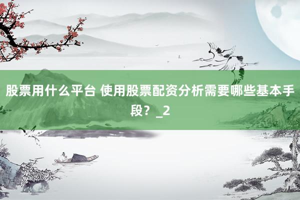 股票用什么平台 使用股票配资分析需要哪些基本手段？_2